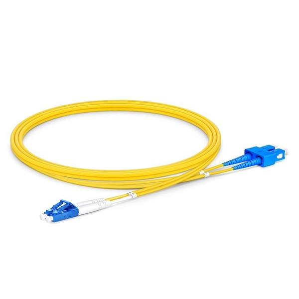 Why does the fiber optic distribution box have two fiber optic cables connected 